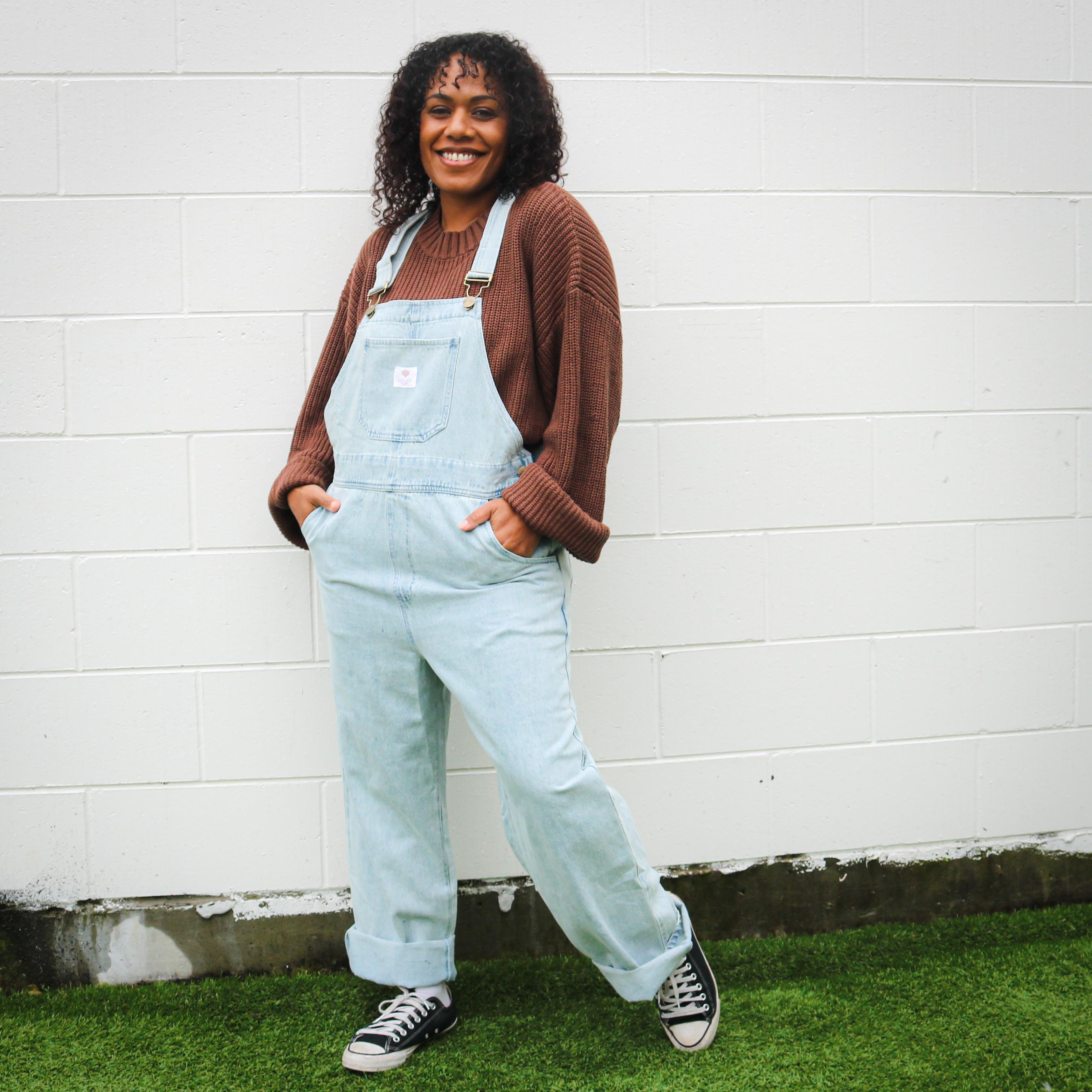 White washed overalls hot sale